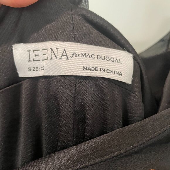 Faux Wrap Multi Colored Beaded Floral Gown - Picture 4 of 7